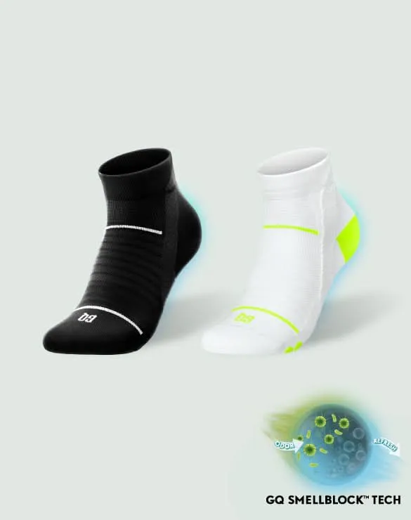 แพ็ก 2 คู่ Black n Neon - SMELLBLOCK™ Sport Day, Ankle