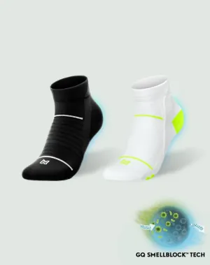 แพ็ก 2 คู่ Black n Neon - SMELLBLOCK™ Sport Day, Ankle
