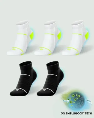 แพ็ก 5 คู่ Black & Neon - SMELLBLOCK™ Sport Day, Ankle