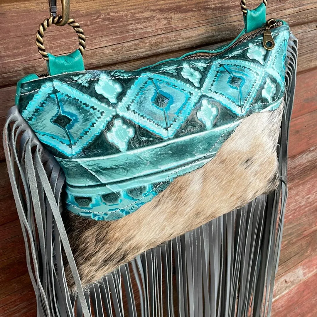 032 Patsy - Brindle w/ Turquoise Matrix