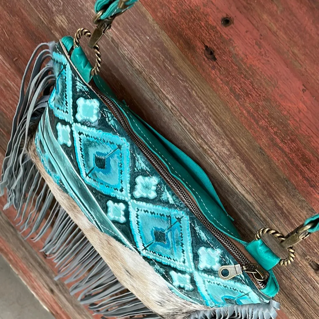 032 Patsy - Brindle w/ Turquoise Matrix