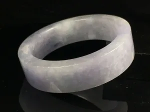 10% OFF- 56/57/58mm Certified Natural Lavender Jadeite Emerald A*Jade HandCarved Lucky Jade Bangle A090