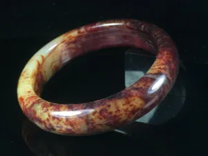 10% OFF- 56/57/58mm Certified Natural Red Jadeite Emerald A*Jade HandCarved Lucky Jade Bangle A001
