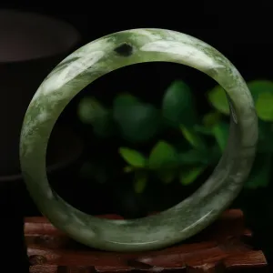 10% OFF- 58/59/60mm Certified Natural Emerald Xiu A*Jade HandCarved Bangle VV4787