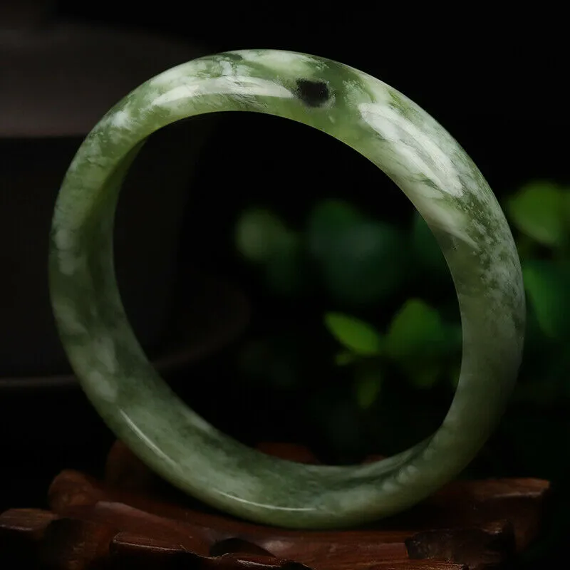 10% OFF- 58/59/60mm Certified Natural Emerald Xiu A*Jade HandCarved Bangle VV4787