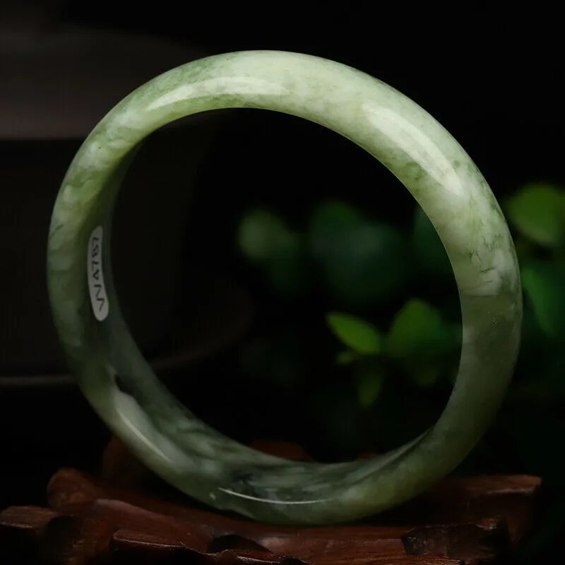 10% OFF- 58/59/60mm Certified Natural Emerald Xiu A*Jade HandCarved Bangle VV4787