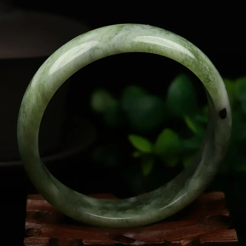 10% OFF- 58/59/60mm Certified Natural Emerald Xiu A*Jade HandCarved Bangle VV4787