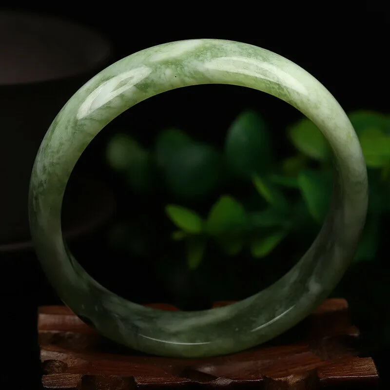 10% OFF- 58/59/60mm Certified Natural Emerald Xiu A*Jade HandCarved Bangle VV4787