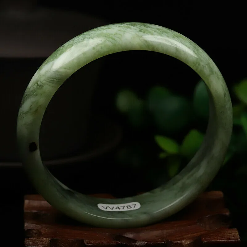10% OFF- 58/59/60mm Certified Natural Emerald Xiu A*Jade HandCarved Bangle VV4787