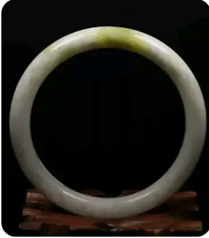 10% OFF- 59/60/61mm Certified Natural Emerald Yellow Green Jadeite Emerald Jade*A Handcarved Lucky Round Bracelet Bangle K4925
