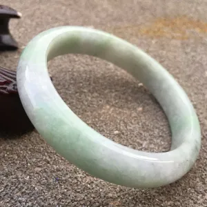 10% OFF- 61/62/63mm Certified Natural Lavender Light Green Jadeite Emerald A Jade HandCarved Lucky Bracelet Bangle GX371