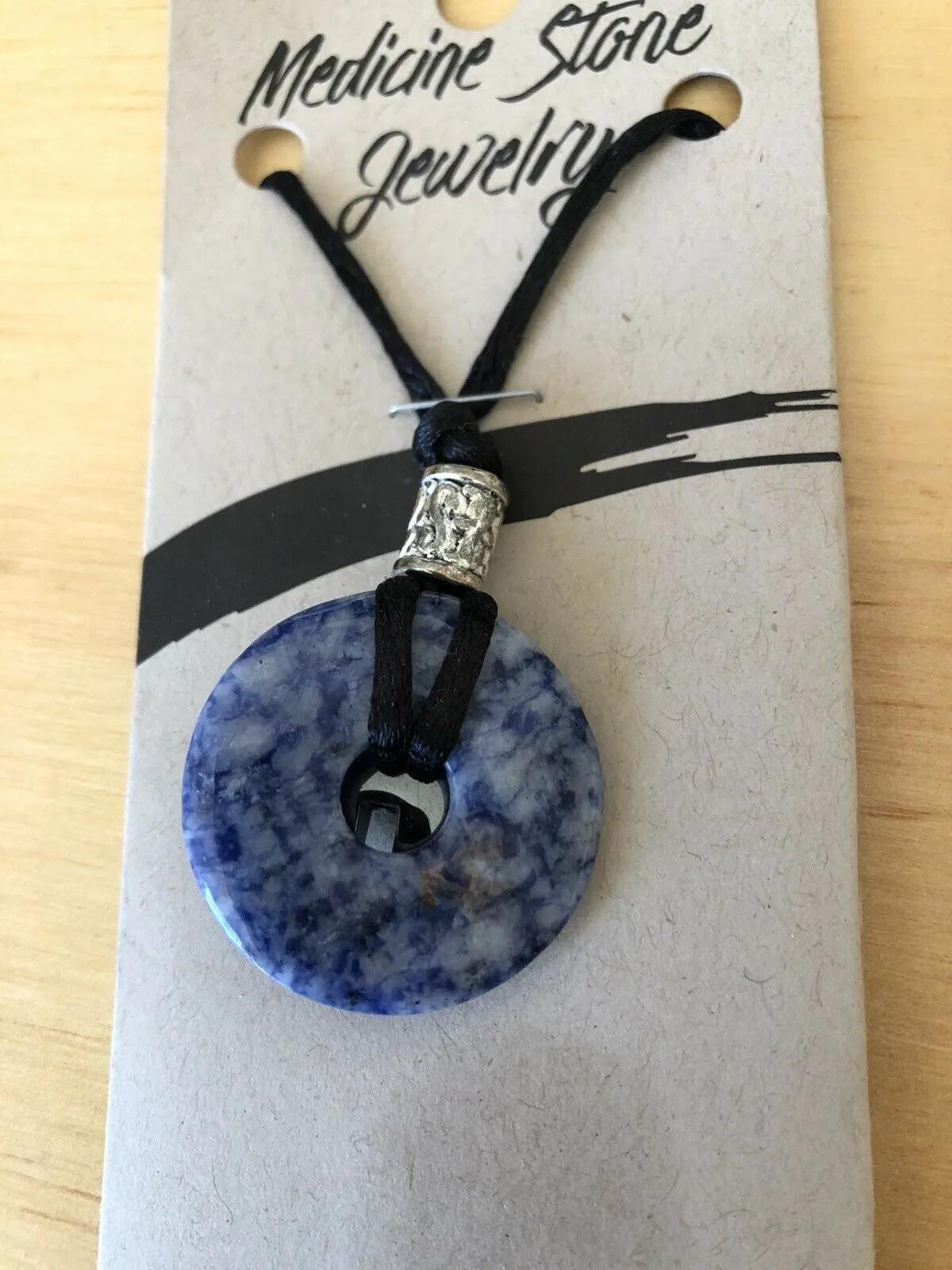 10% OFF- Certified Natural Canada Storrs Medicine Blue Jade Stone Jewelry Sodalite Pendant-Neclace