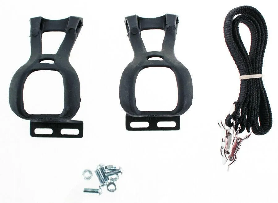 10 QTY Road Mountain Bike Bicycle Small Pedal Toe Clips & Strap Set Pair Sm NEW
