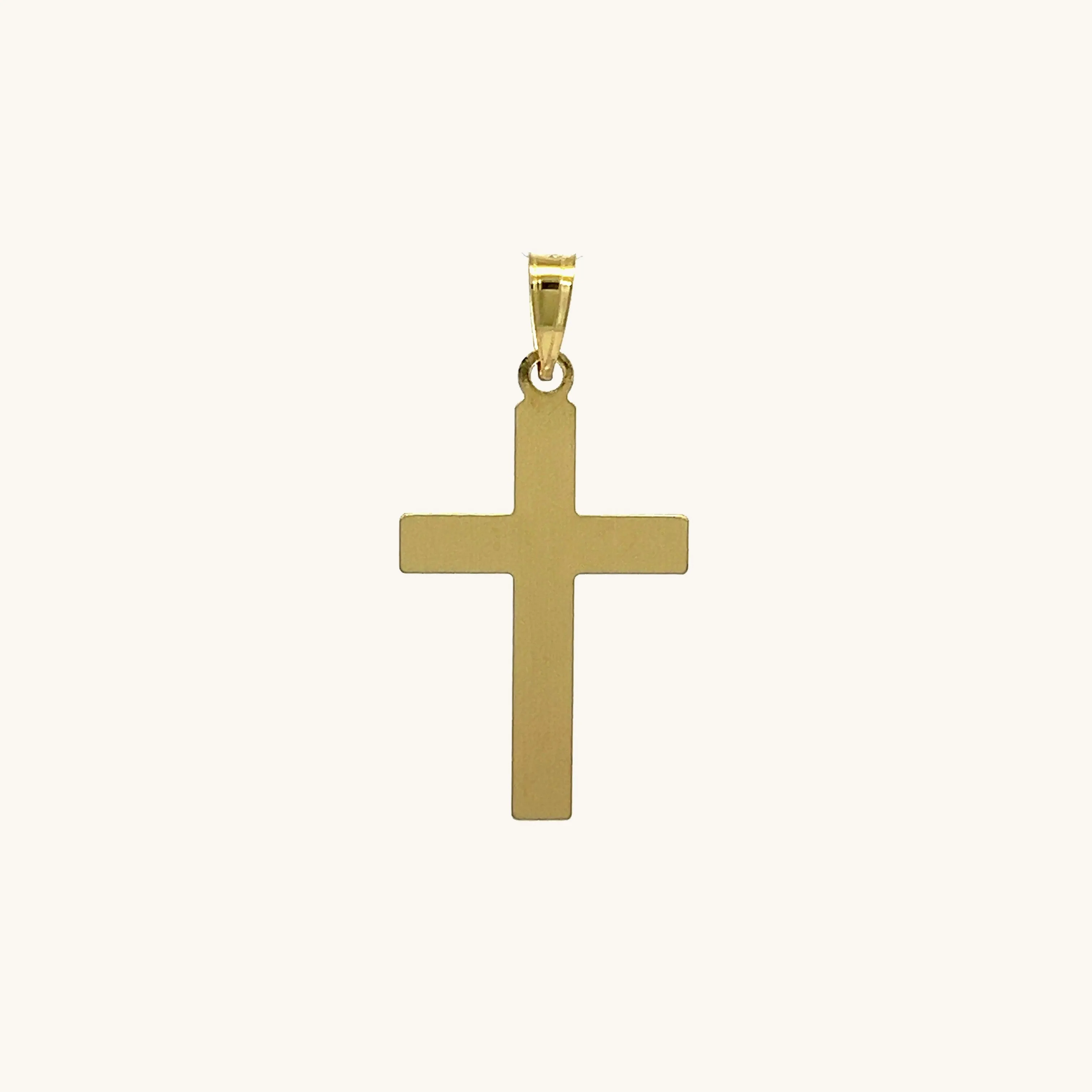 14K GOLD HEART CROSS PENDANT