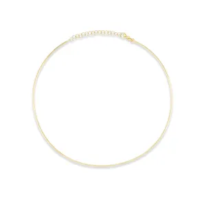 18k 2mm Omega Necklace
