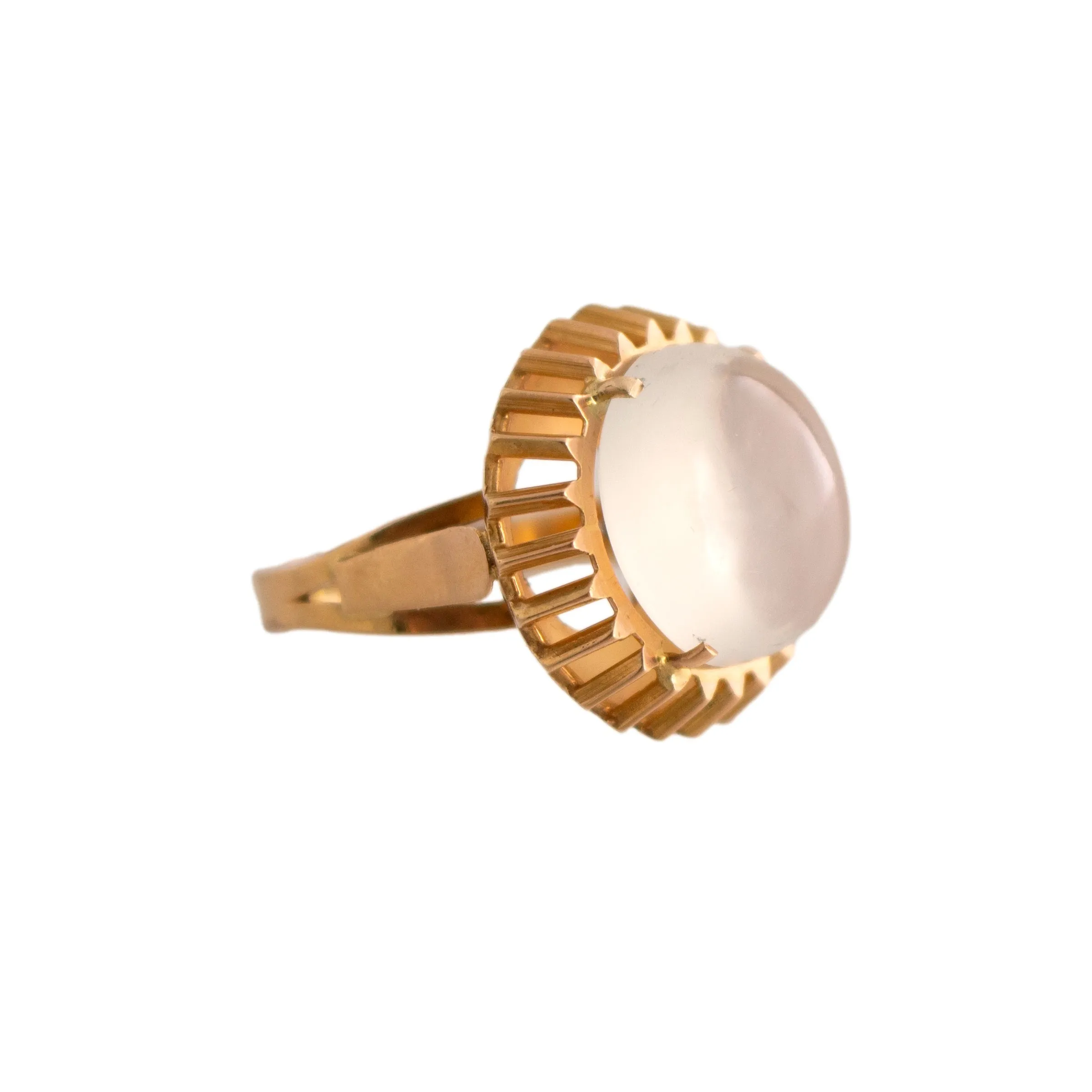18K Gold Moonstone Ring