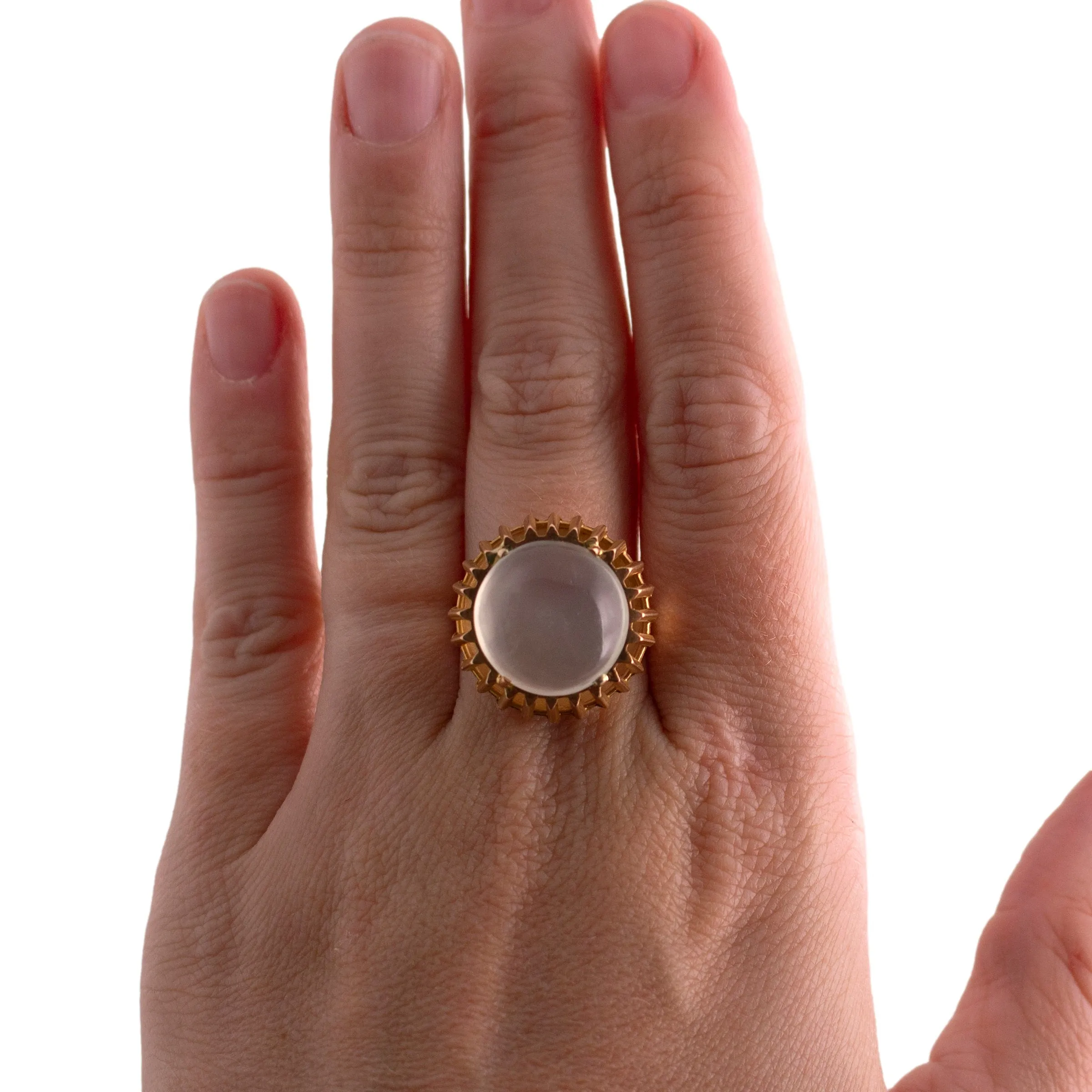 18K Gold Moonstone Ring