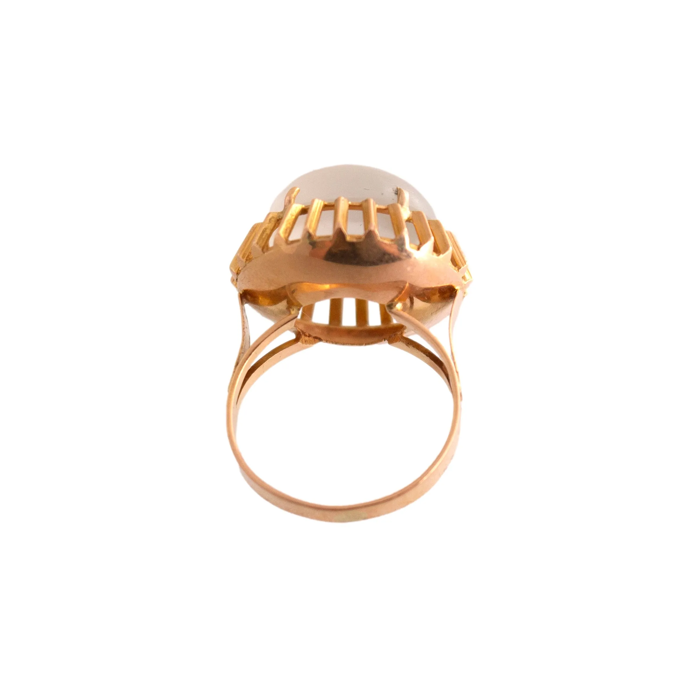 18K Gold Moonstone Ring