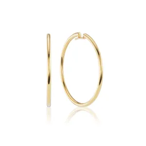 18K Large Continuous Hoop Earrings