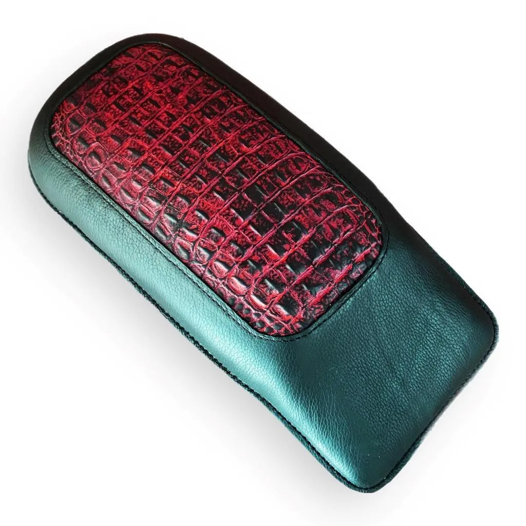 1998-2025 Passenger Pad Harley Touring Ant Red Alligator Leather Fits All Models