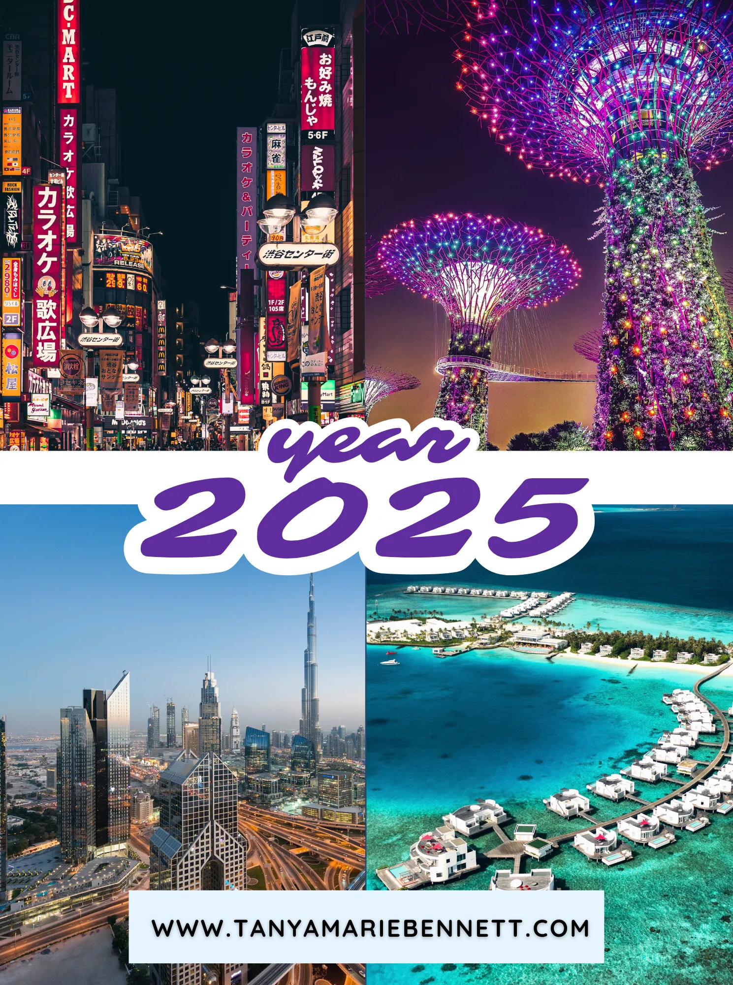 2025 Calendar, 2025 Travel Calendar, Monthly Calendar, 12 Month Calendar, Travel Gift, Wall Decor, Digital Calendar, Digital Download