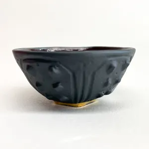 49. Urchin Mini Bowl - Black - Gold Ring