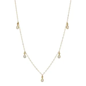 5 Dangle Opal Teardrop Choker