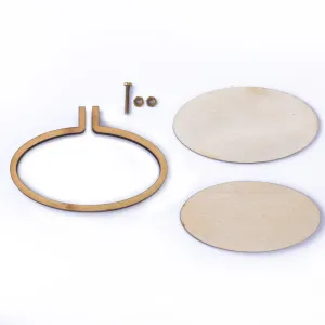 60*30mm oval (horizontal) Mini Embroidery Hoop Lasercut Frame Cross Stitch Frame Tiny Embroidery Pendant Tiny Hoop diy Embroidery Pendant 1pcs