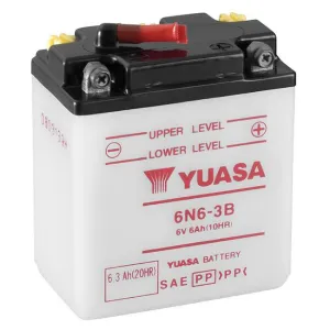 6N6-3B DG Battery with acid pack Yuasa (6N63BPK)