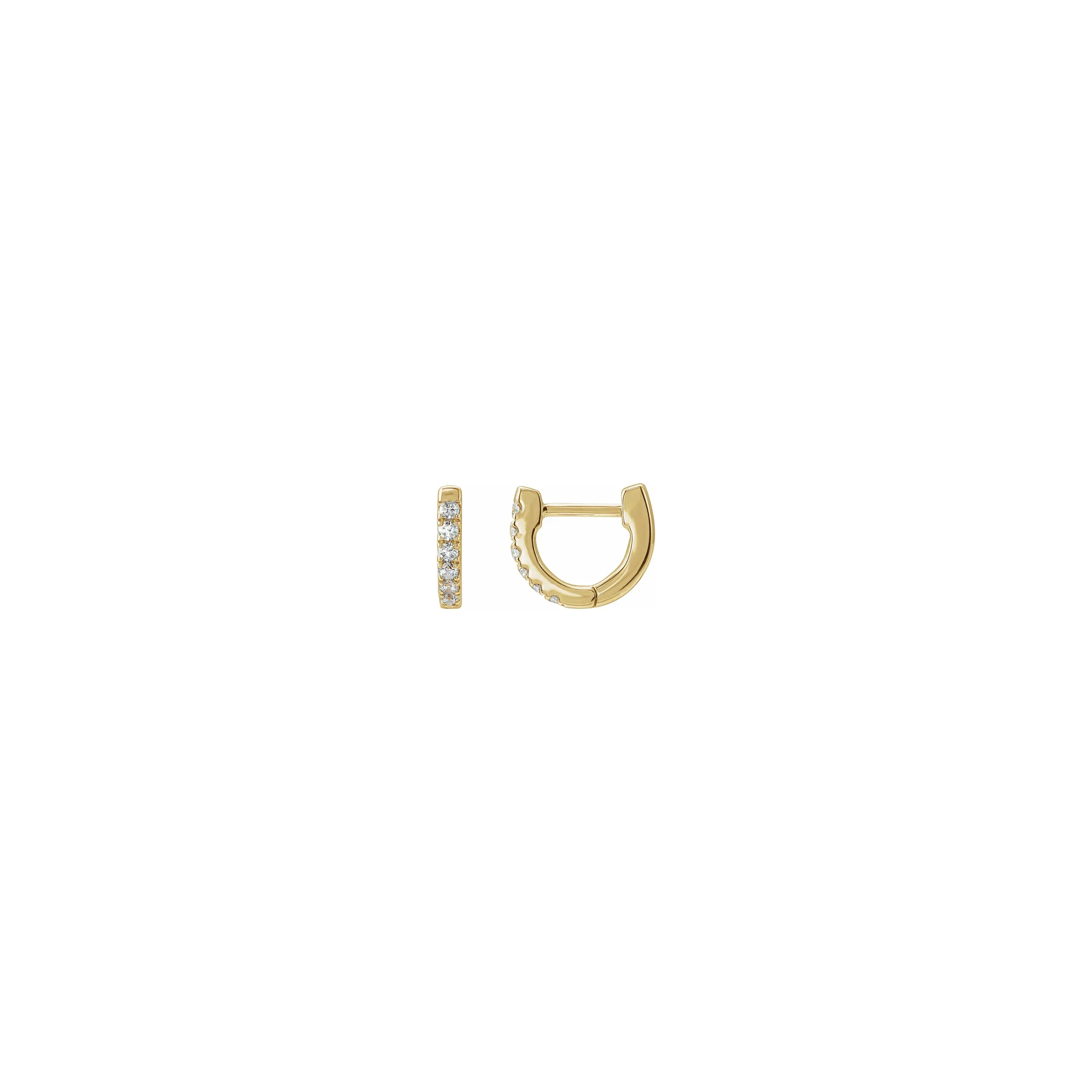 8mm Diamond Huggie Earrings