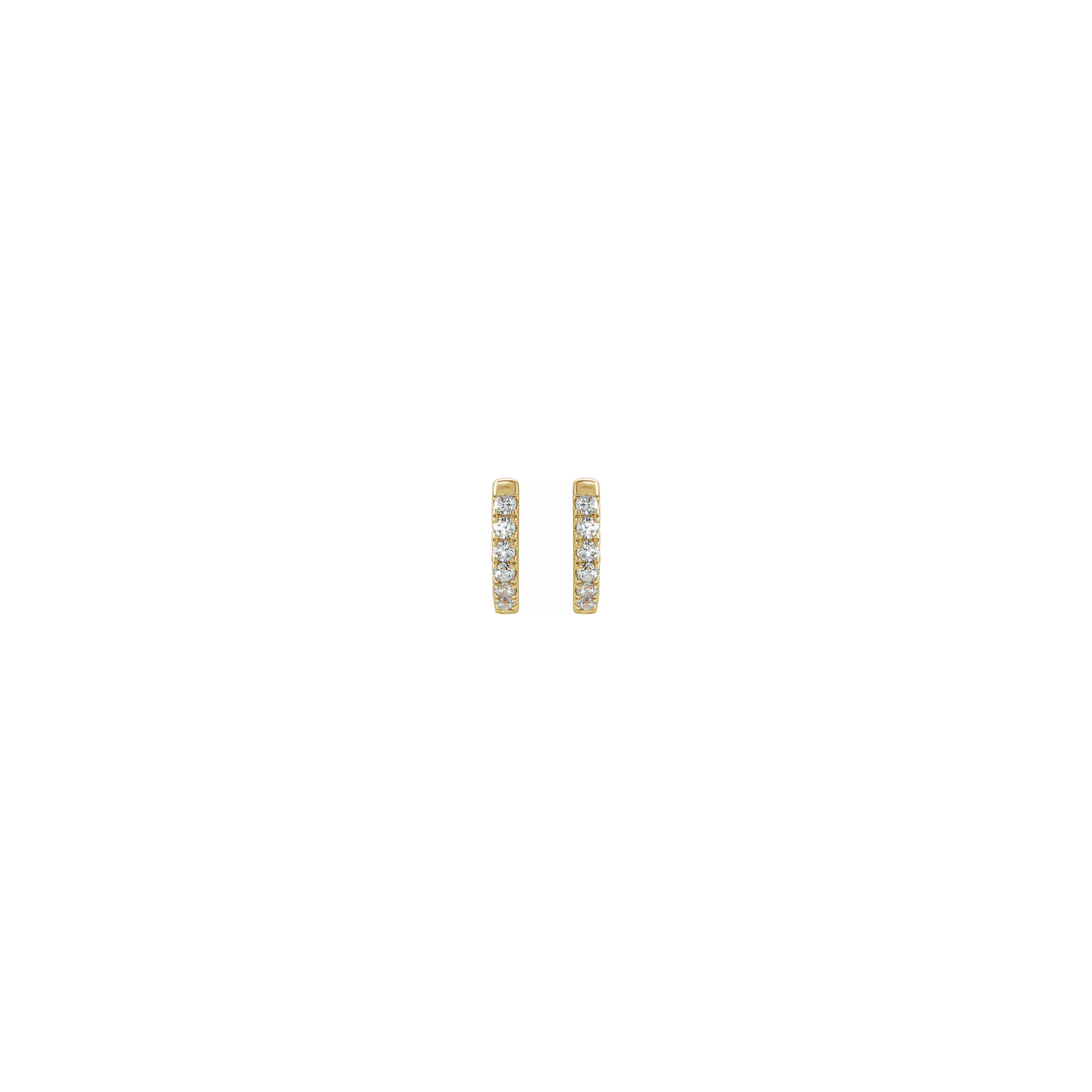 8mm Diamond Huggie Earrings