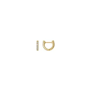 8mm Diamond Huggie Earrings