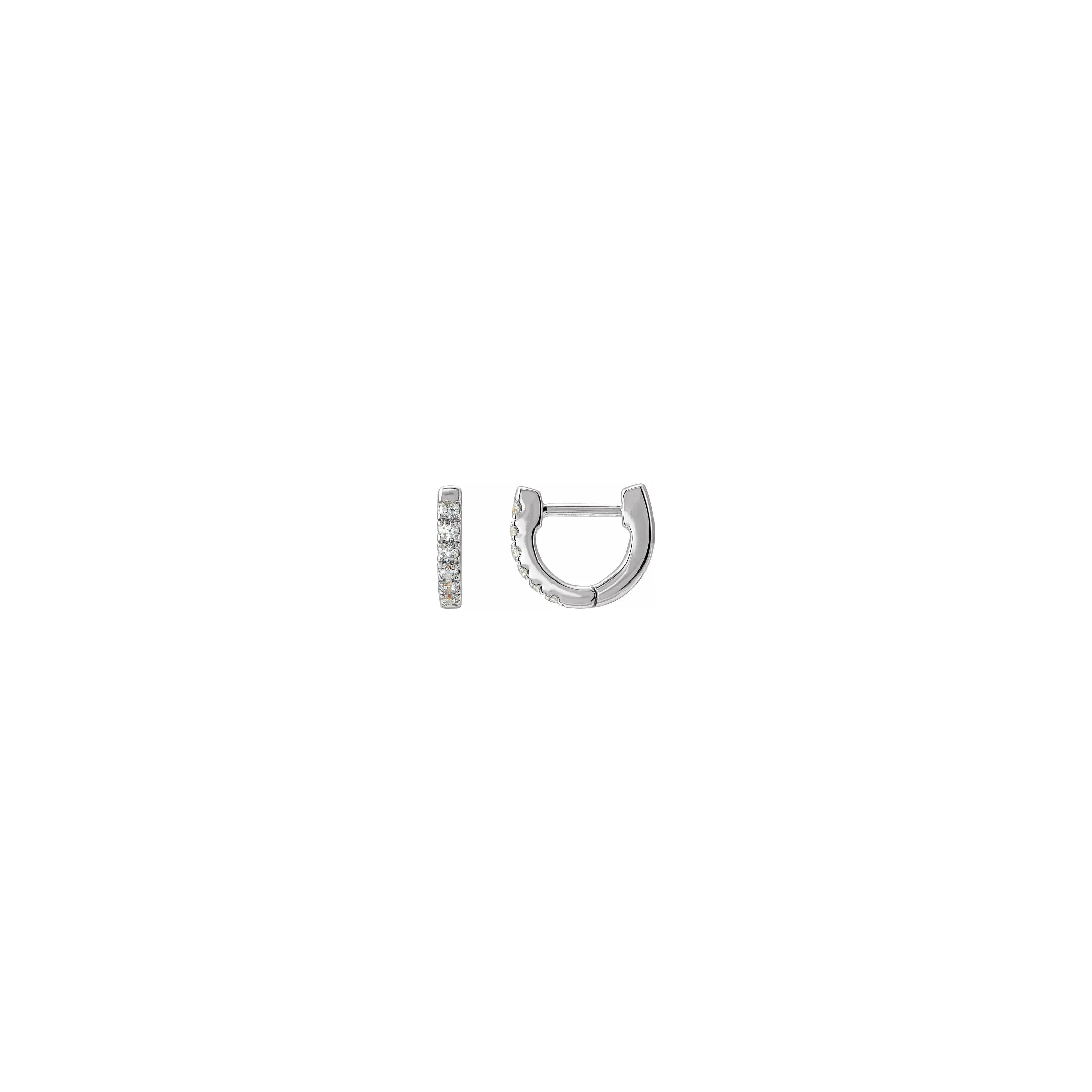 8mm Diamond Huggie Earrings