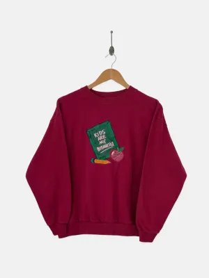 90's Kids Are My Business USA Made Embroidered Vintage Sweatshirt Size 8