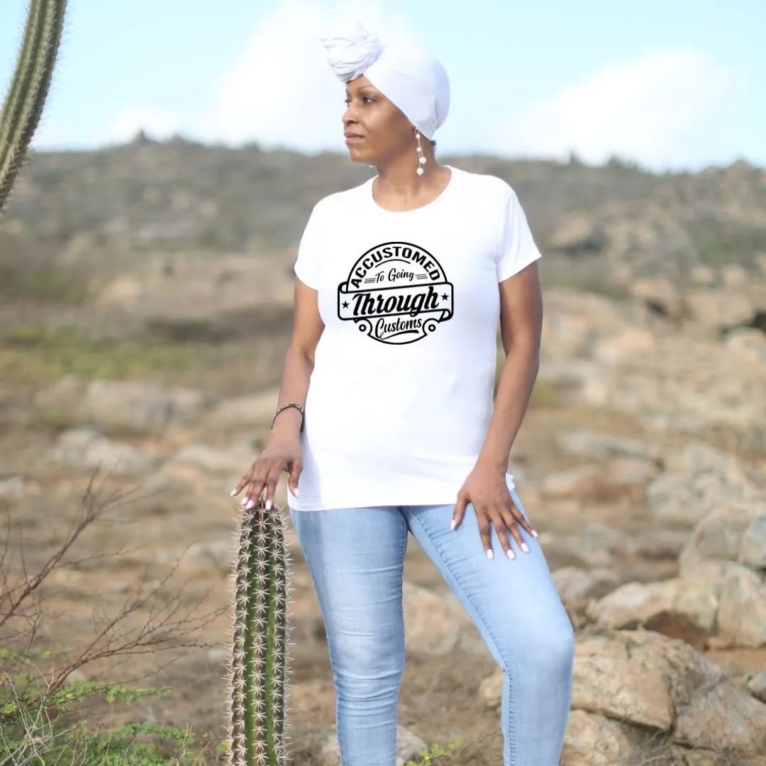 Accustomed To Going Through Customs Stamp Short-Sleeve Unisex T-Shirt