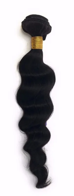 Affordable Hair Loose Wave 100% Human Hair Natural Black 1 Bundle 100gram
