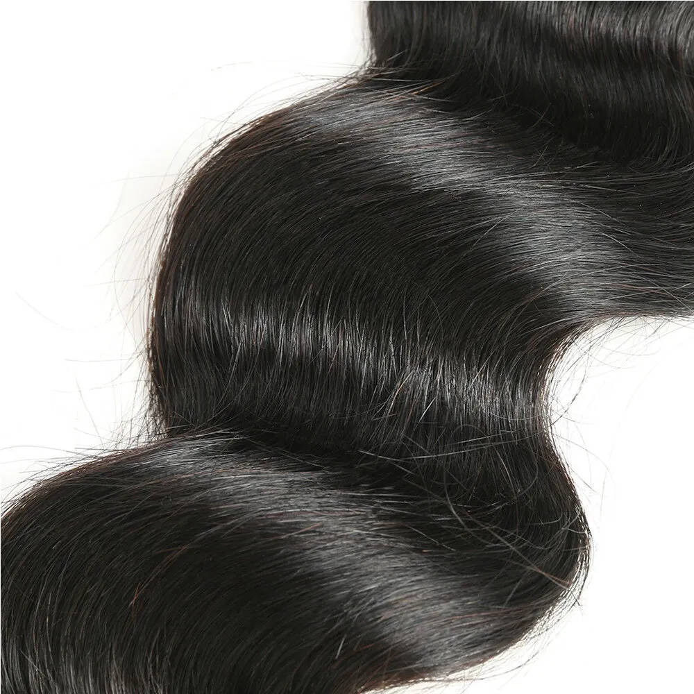 Affordable Hair Loose Wave 100% Human Hair Natural Black 1 Bundle 100gram