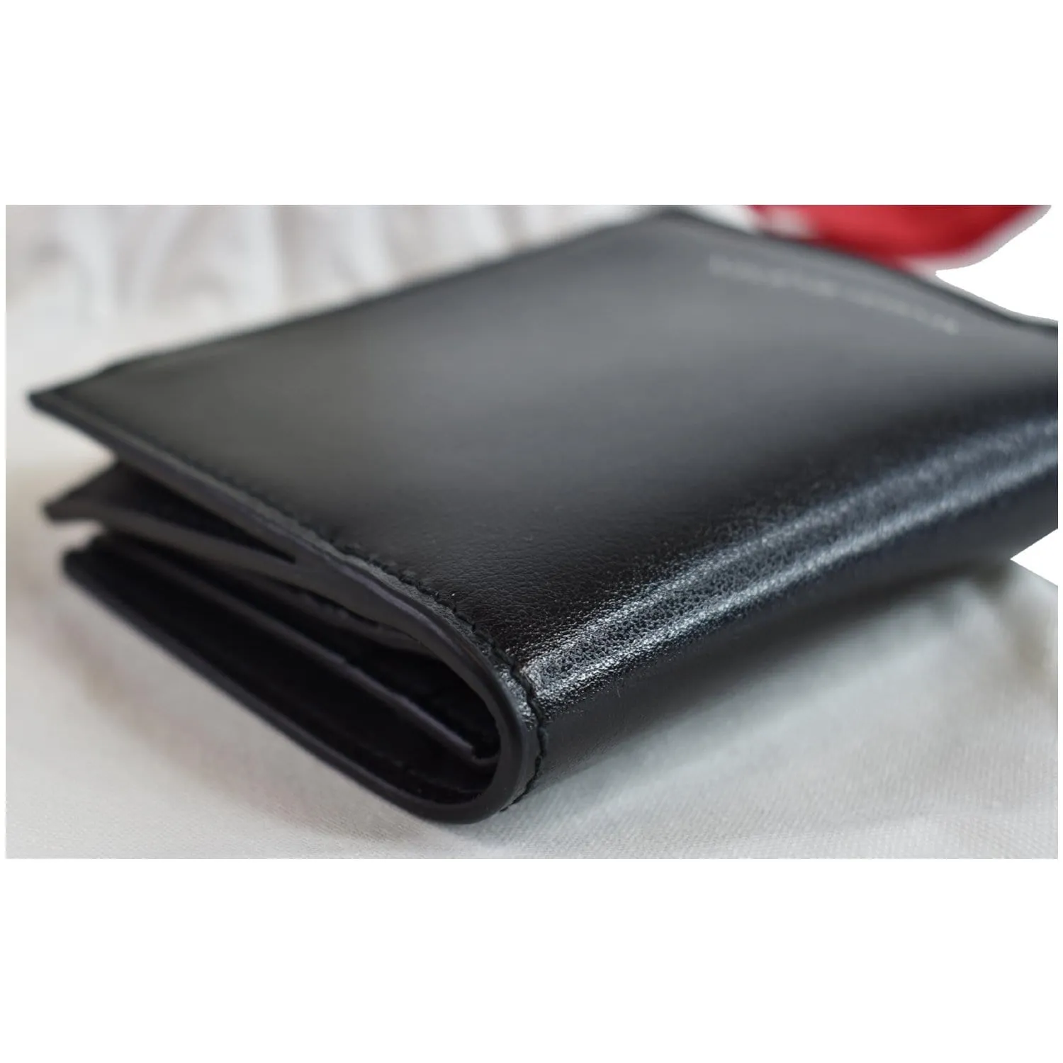ALEXANDER MCQUEEN Logo-Print Leather Men's Black Wallet - 25% OFF