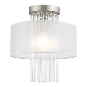 ALEXIS I LIGHT CEILING MOUNT, BRUSHED NICKEL