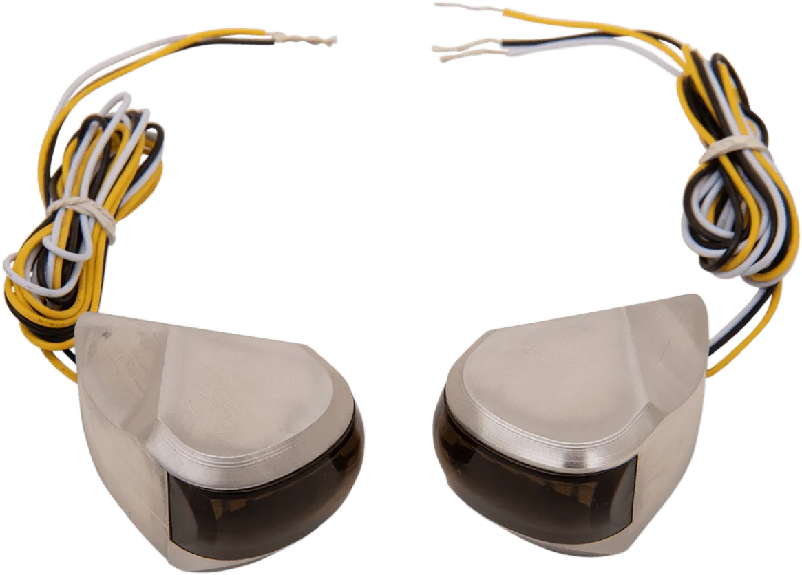 Alloy Art MRL-4C LED Driving Signal Lights - Chrome Smoke - White Lens