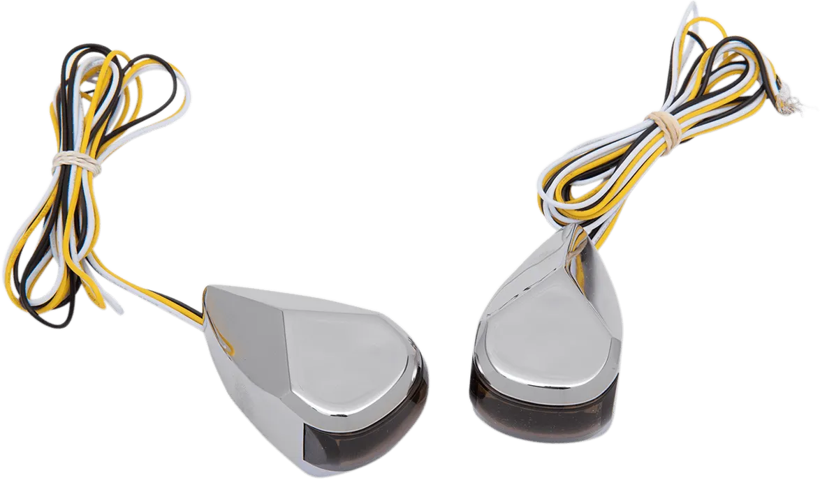 Alloy Art MRL-4C LED Driving Signal Lights - Chrome Smoke - White Lens