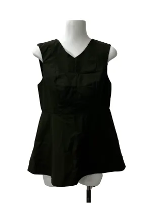 Army Green Babydoll V-Neck Top