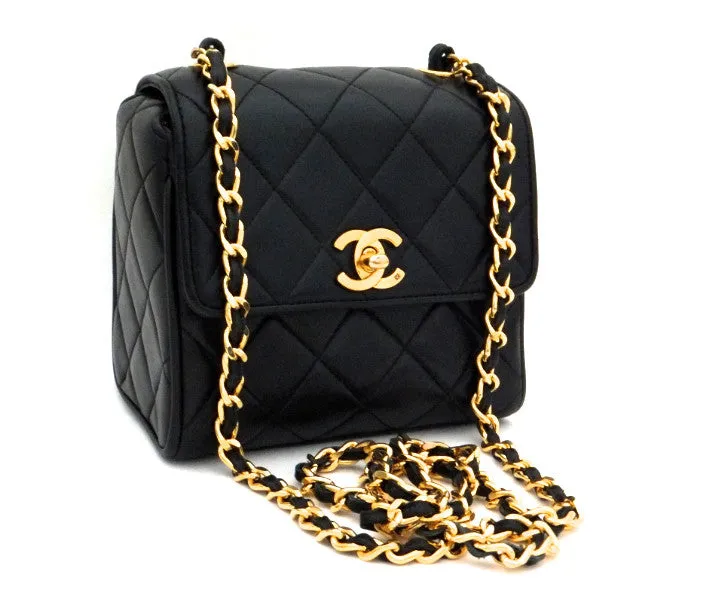 Authentic Chanel Vintage Black Mini 2.55 Flapover