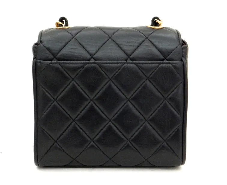 Authentic Chanel Vintage Black Mini 2.55 Flapover