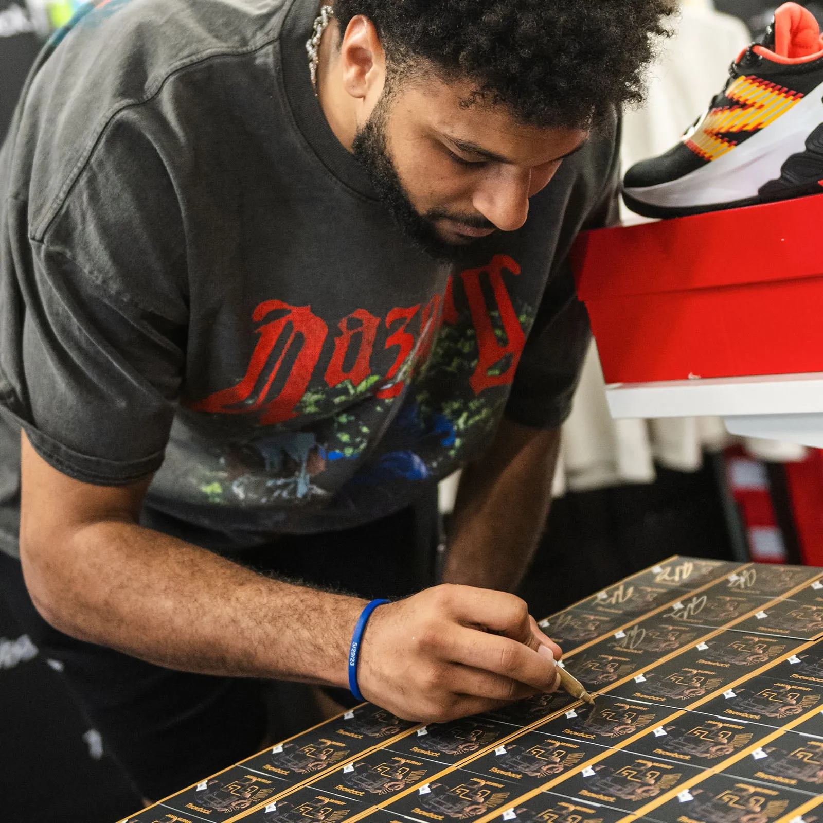 Autographed Jamal Murray Throwback Trading Card