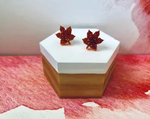 'Autumn Leaves' Mini Stud Earrings