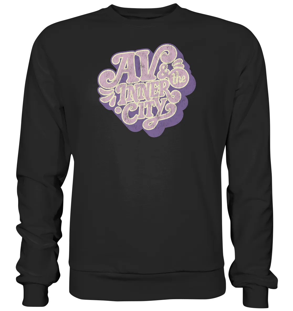 AV & the Inner City / Premium Sweatshirt with Purple Logo