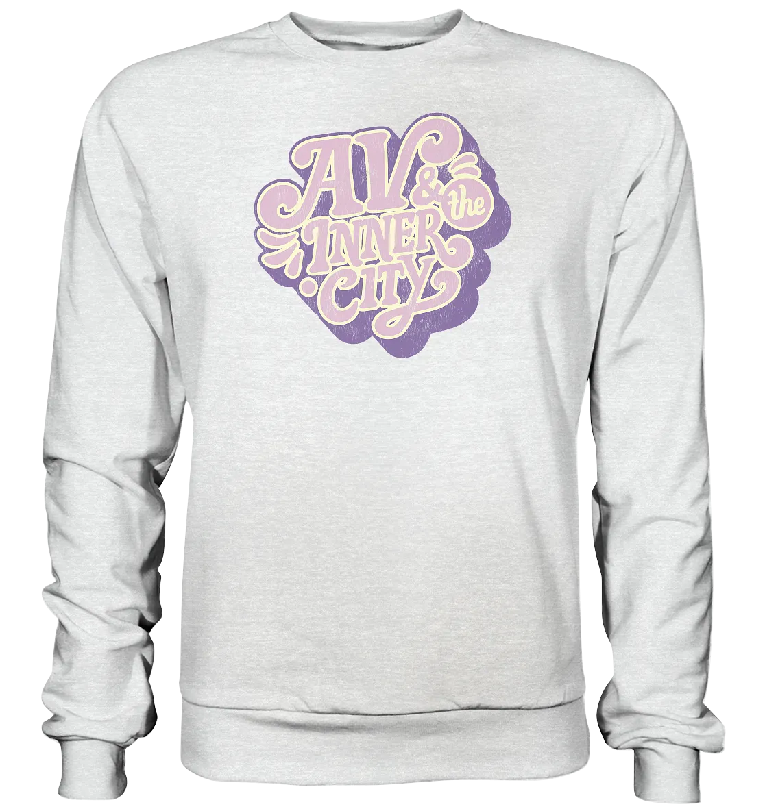 AV & the Inner City / Premium Sweatshirt with Purple Logo