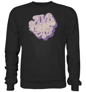 AV & the Inner City / Premium Sweatshirt with Purple Logo