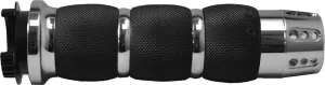 AVON MT-AIR-90-CH-GA Avon Air Cushioned Metric Grips Heated W/Throttle Boss Blk